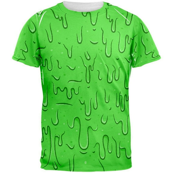 Dripping Slime All Over Adult T-Shirt - Small