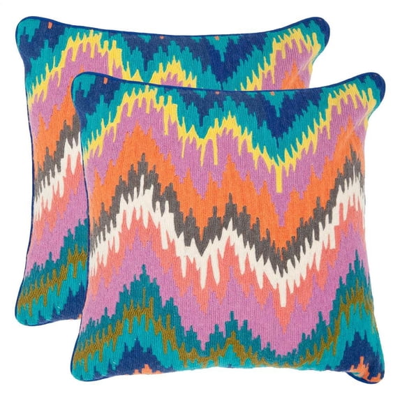 Dripping Stiches Decorative Pillow - Set of 2 (20 in. L x 20 in. W (5 lbs.))