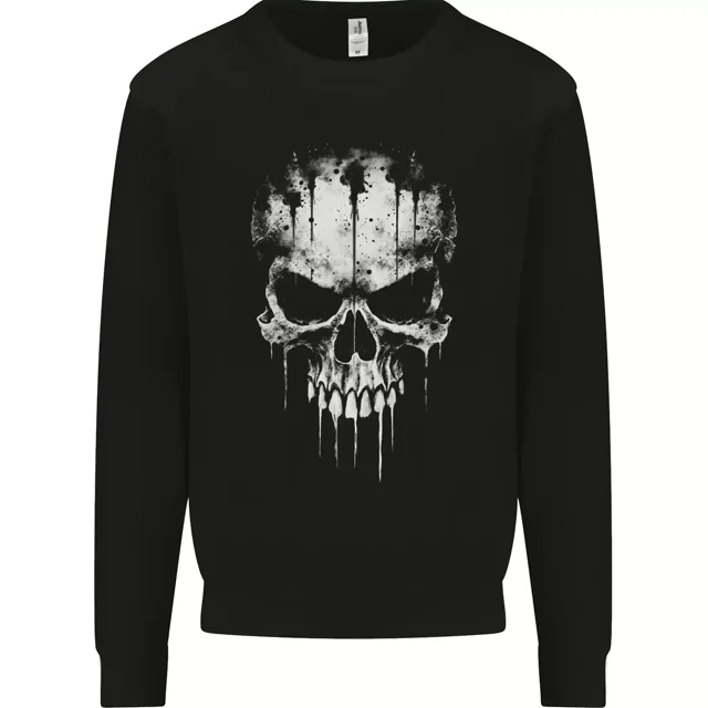 Dripping With Evil Skull Goth Gothic Heavy Metal Mens Sweatshirt Jumper