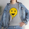 thumbnail image 1 of Dripping smiley face graphic t shirt Unisex Heavy Cotton Tee, 1 of 8