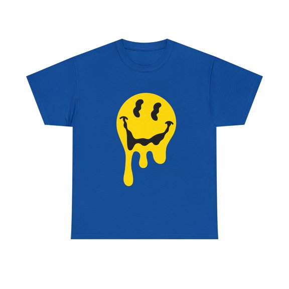 Dripping smiley face graphic tee Unisex Heavy Cotton Tee
