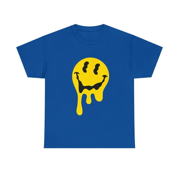 Dripping smiley face graphic tee Unisex Heavy Cotton Tee