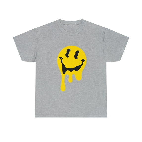 Dripping smiley face graphic tee Unisex Heavy Cotton Tee
