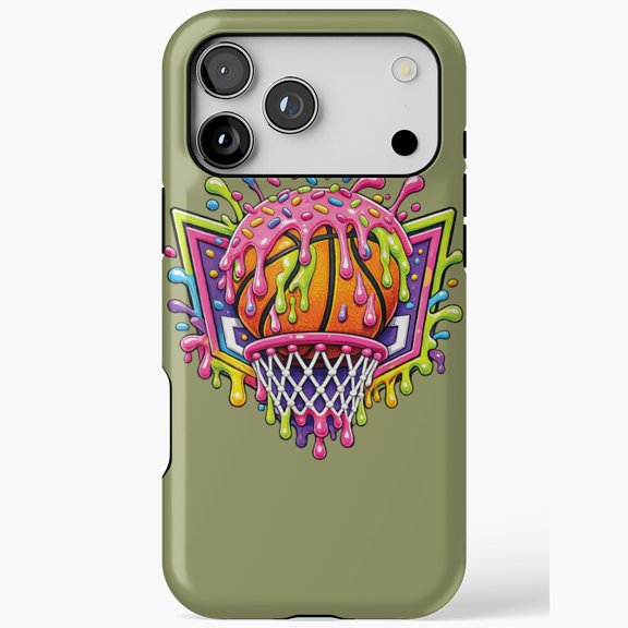 Drippy Dunk Donuts Basketball Icing Drip for iPhone Case 11 through 17 Pro Max