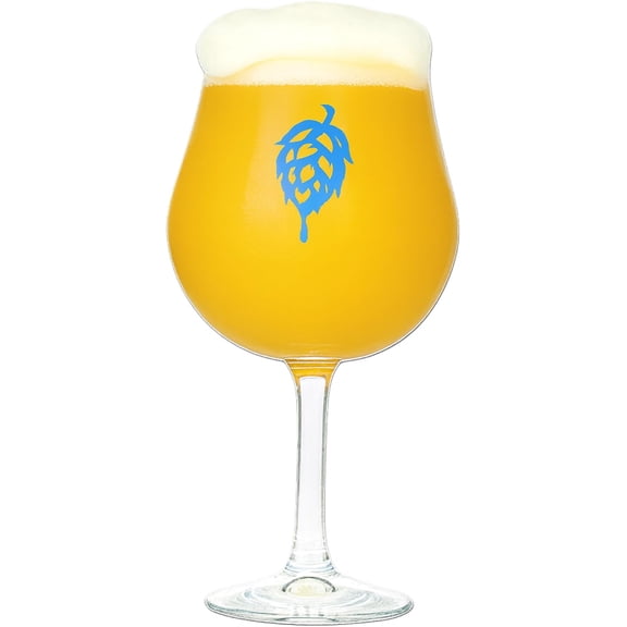 Drippy Hop Grand Charente 17 oz Stemmed Glass - USA Made Non-Nucleated- Beer Glasses for Craft Beer, IPA, Stout - Ideal Barware Gifts for Craft Beer Enthusiasts