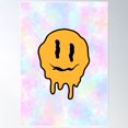 thumbnail image 1 of Drippy Smiley Face Tie Dye | The Summer Surf Club Poster Wall Art, Modern Wall Decor For Living Room Bedroom, 24x36 UNFRAMED, 1 of 3