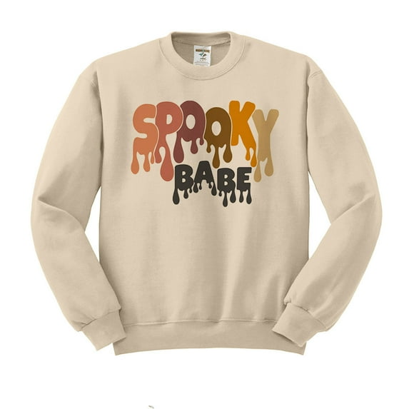 Drippy Spooky Babe Sweatshirt Unisex 3X-Large Sand