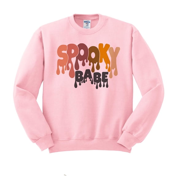 Drippy Spooky Babe Sweatshirt Unisex X-Large Pink