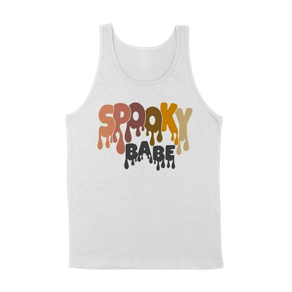 Drippy Spooky Babe Tank Top Unisex Large White