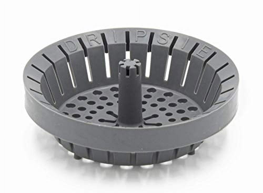 Dripsie Sink Strainer - Clog-Resistant and Flexible - Universal Kitchen Sink Drain Strainer - Made in The USA (1-Pack Gray)
