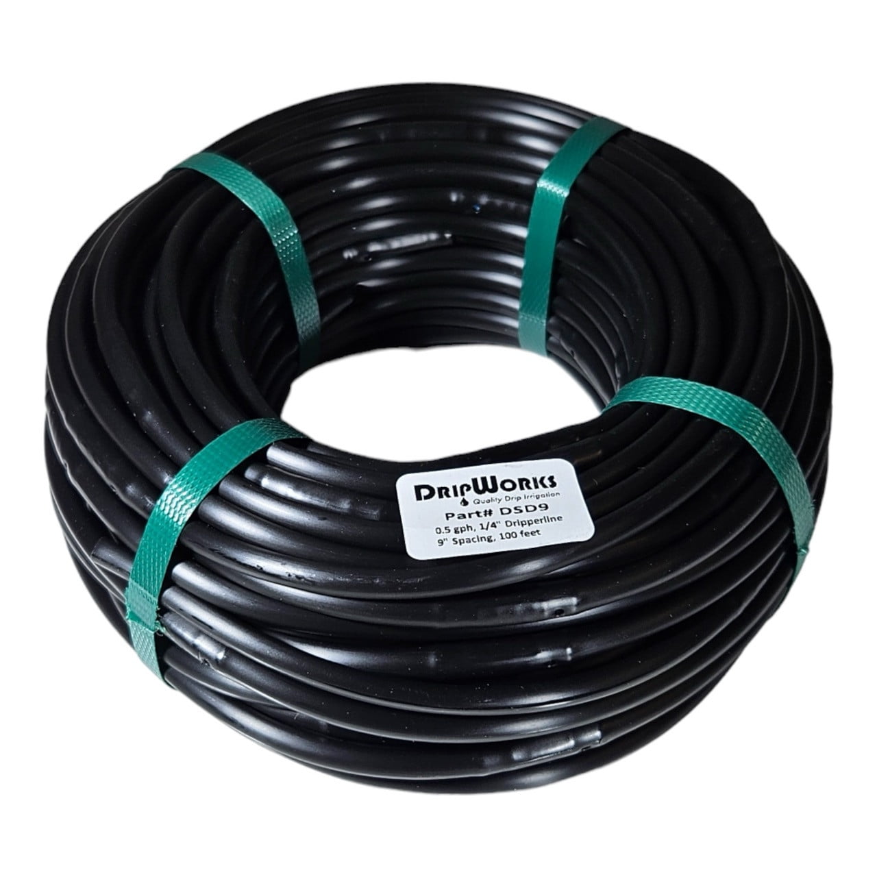 Dripworks Drip Irrigation Tube 100' Roll, Black (1/4" Drip Emitter