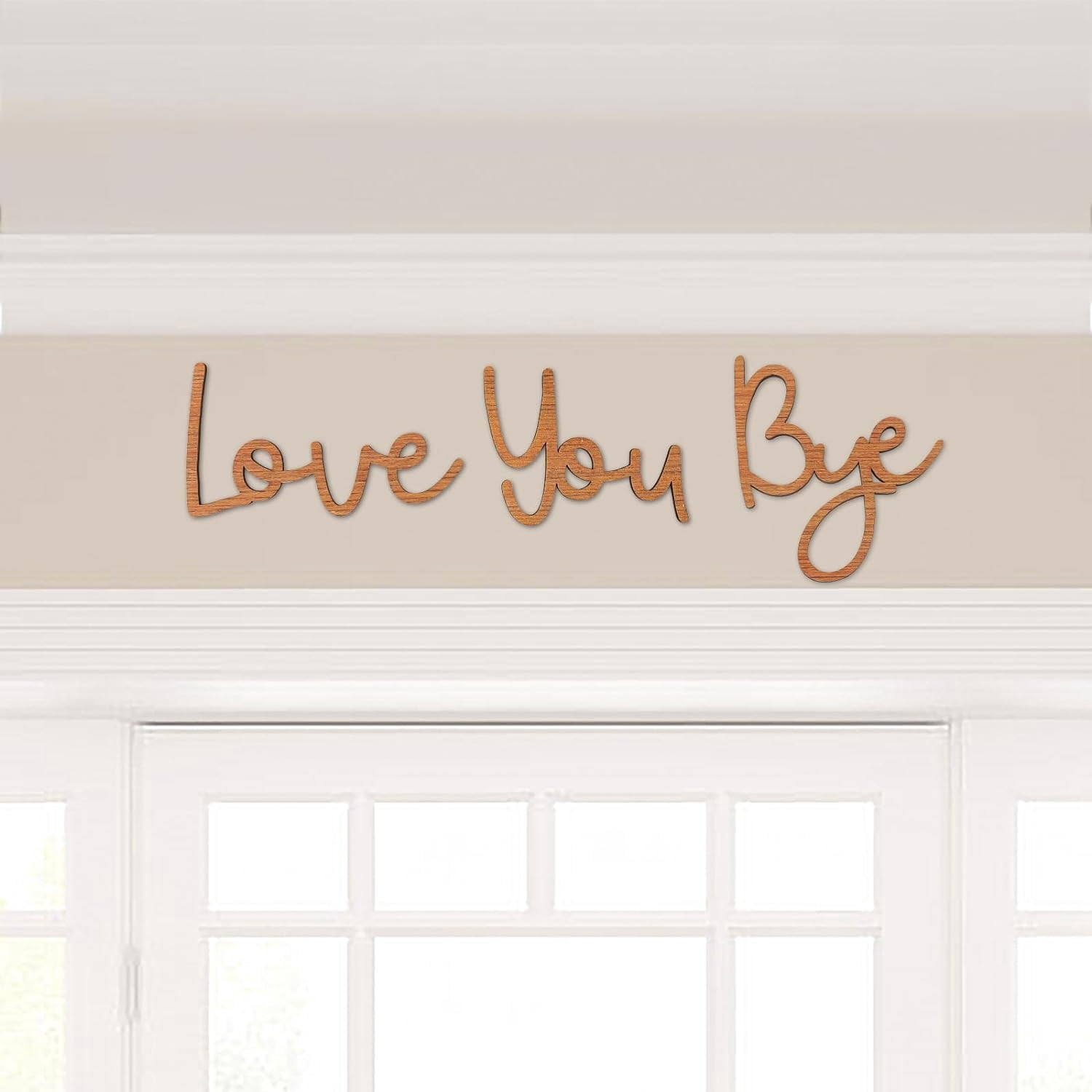 Dripykiaa LOVE YOU BYE Wood Sign Home Decor Boho Decor 31.5” Wood Grain ...