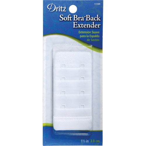 Dritz 1-1/2in Wide Bra Extender-white- 2-hook