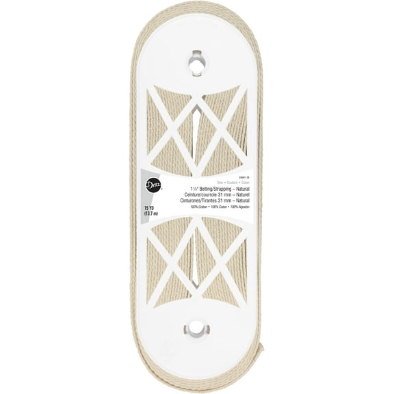 Dritz 1-1/4" Cotton Belting for Straps and Handles, 15-Yards, Natural