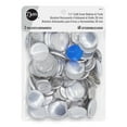 thumbnail image 1 of Dritz 1-1/8" Craft Cover Buttons & Tools, 48 Sets, Nickel, 1 of 4