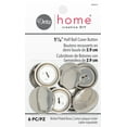 thumbnail image 1 of Dritz 1-1/8" Half Ball Cover Buttons, Nickel, 6 Pc, 1 of 2
