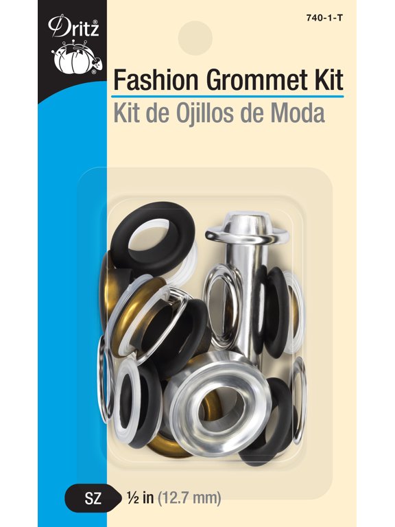 1/2" Fashion Grommets, 1 Kit, Black