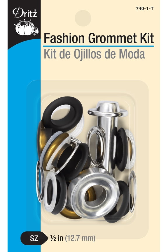 1/2" Fashion Grommets, 1 Kit, Black