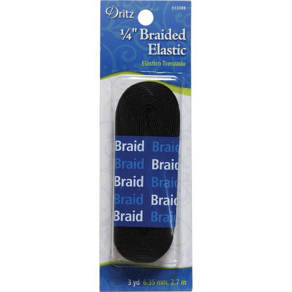 Dritz 1/4" Braided Elastic, 3 Yd.