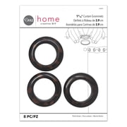 Dritz Curtain Grommets, 1-9/16" (40 mm) Inner Diameter, Heavy-Duty Plastic, Rustic Brown Color, Snap-On Design, Tool-Free Installation, 8-Pack