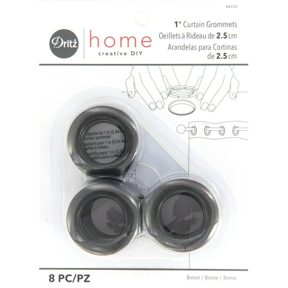 Dritz 1" Curtain Grommets, Bronze, 8 Sets