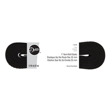 Dritz 1-1/2 Ribbed Non-Roll Elastic, White