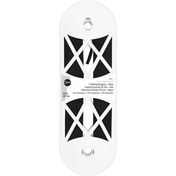 Dritz 1" Polypro Belting & Strapping, Black, 15 yd