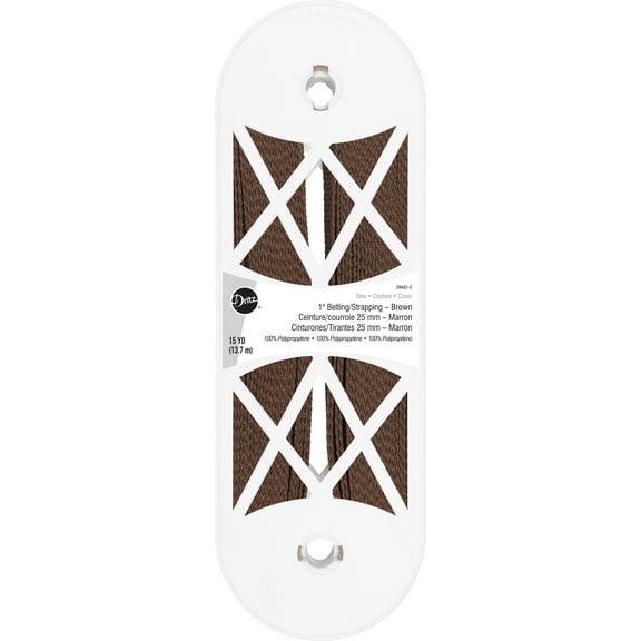 Dritz 1" Polypro Belting for Straps and Handles, 15-Yards, Brown