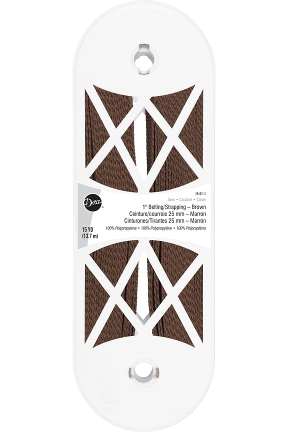 1" Polypro Belting for Straps and Handles, 15-Yards, Brown