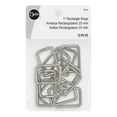 thumbnail image 1 of Dritz 1" Rectangle Rings, Silver, 12 pc, 1 of 1