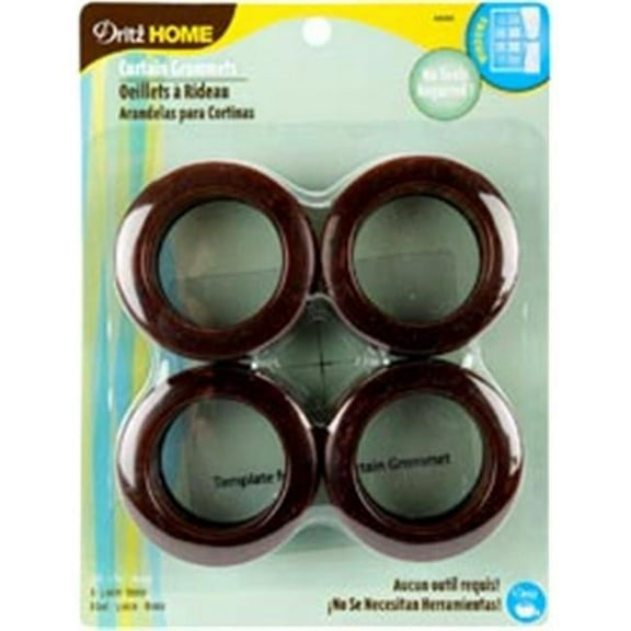 Dritz Home Curtain Grommets 1.5625" Inner Diameter Plastic-Bronze 8/Pkg