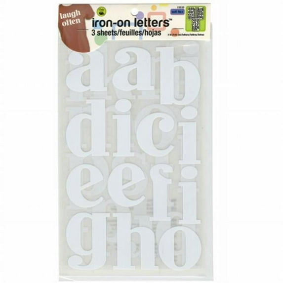 Dritz 15533 Soft Flex Iron-On Letters 3'' John Hancock-White