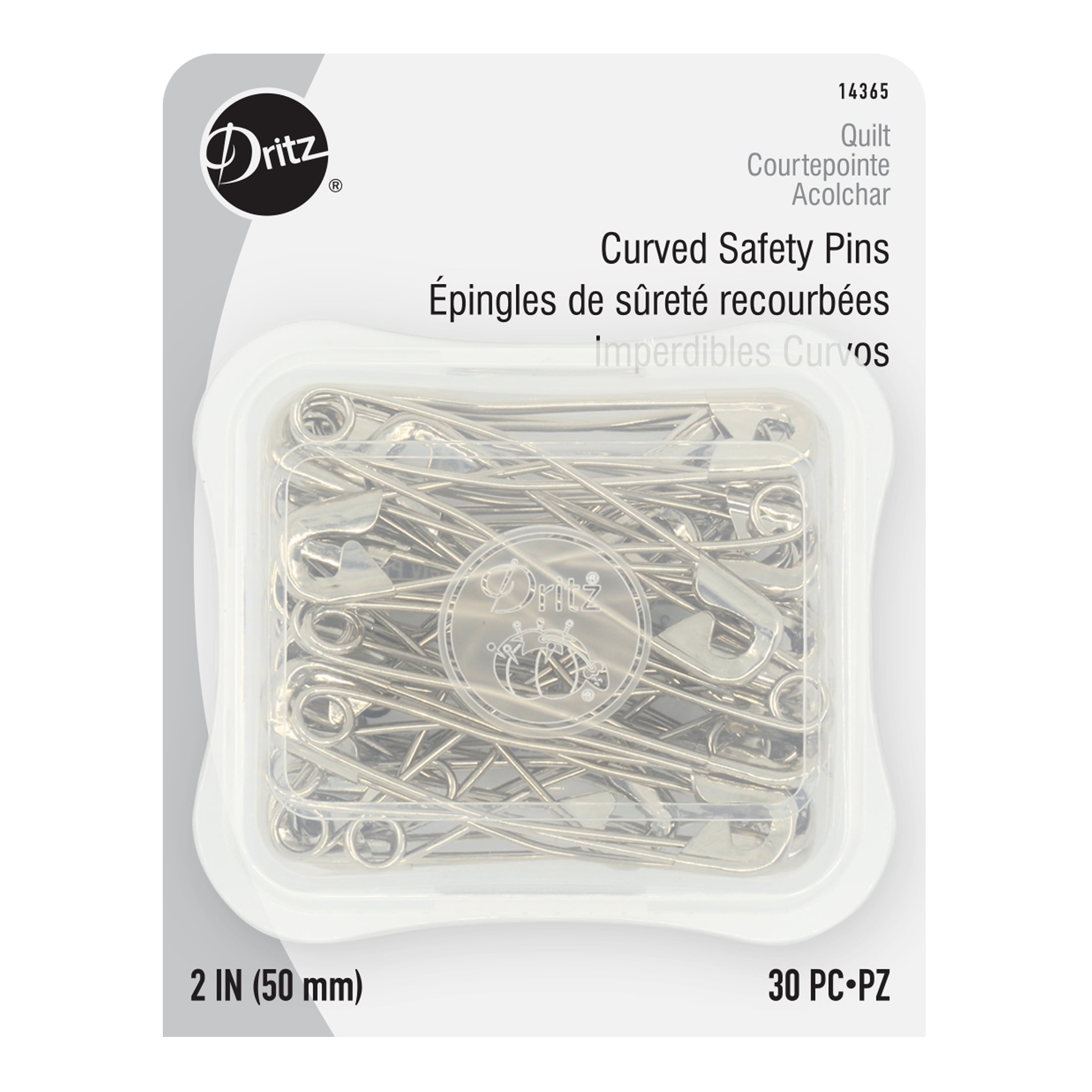 Dritz 2 Curved Safety Pins, 30 Count 