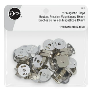 ROSENICE 50 Sets Sew On Snaps Buttons Metal Snaps Fasteners Press Studs  Buttons