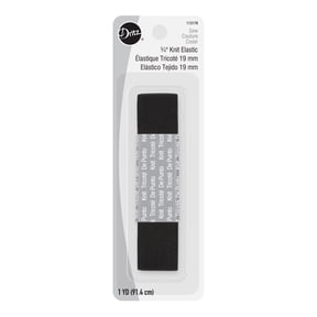 Dritz 3/4" Sewing & Crafting Knit Elastic Black 1 Yard