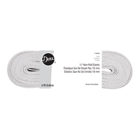 Dritz 3/4" Sewing & Crafting Non-Roll Elastic Value Pack White 6 Yards