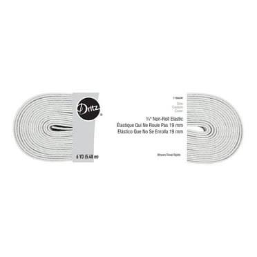 Dritz 3/4" Sewing & Crafting Non-Roll Elastic Value Pack White 6 Yards