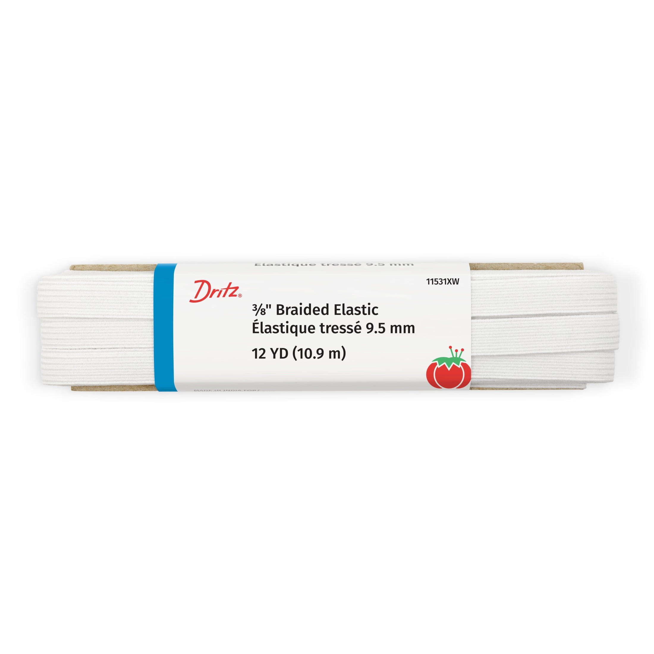 Dritz 3/8" Sewing & Crafting Braided Elastic White Value Pack 12 Yards