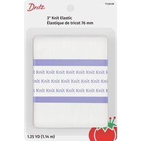 Dritz 3" Sewing & Crafting Knit Elastic White 1.25 Yards