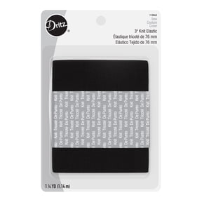 Dritz 3" Sewing & Crafting Knit Elastic Black 1.25 Yards