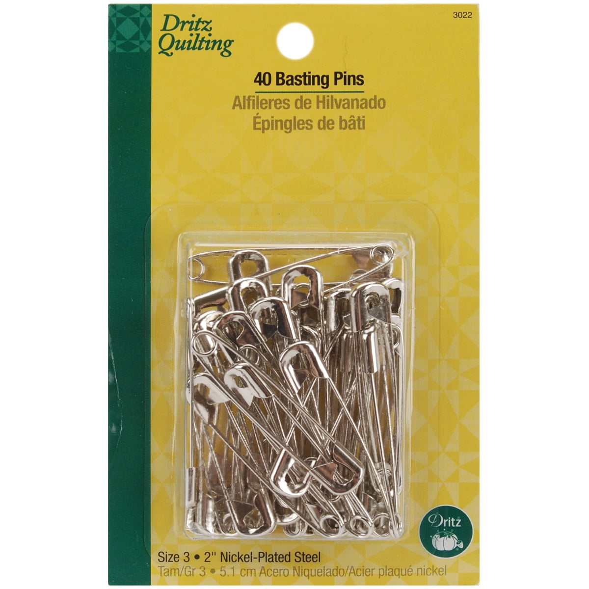 Dritz 3022 Basting Safety Pins, Size 3 (40Count)