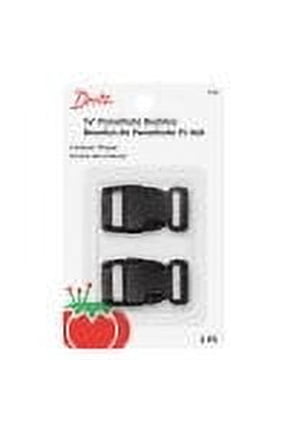 5/8" Black Parachute Buckles for crafting or replacement, 2 Count
