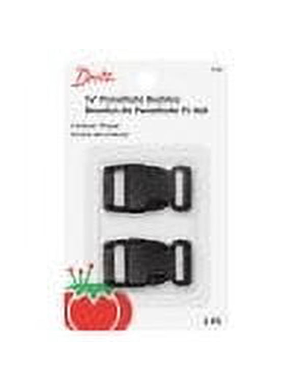 5/8" Black Parachute Buckles for crafting or replacement, 2 Count