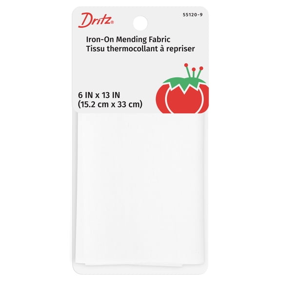 Dritz Iron-On Mending Tape, 6 x 13-Inch, 1 Count, White