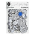 thumbnail image 1 of Dritz 7∕8" Craft Cover Buttons & Tools, Silver, 60 Sets, 1 of 4