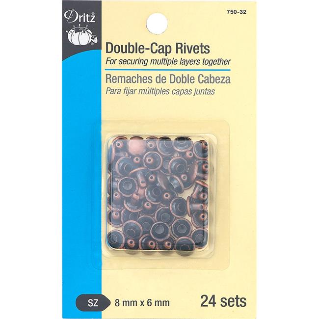 Dritz 75032 Copper DoubleCap Rivets