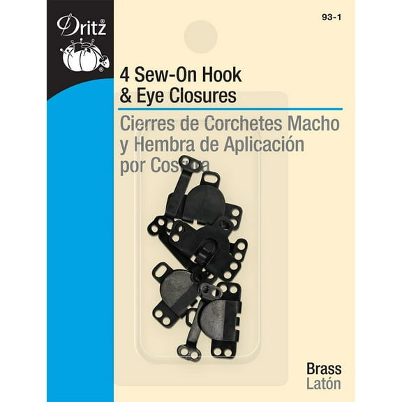 Sew-On Hook and Eye Closures (4pk)