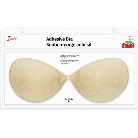 Dritz Adhesive Bra, Beige, B Cup