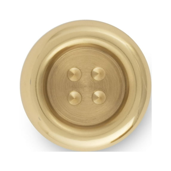Dritz Brass Button Knob, Bright Brass