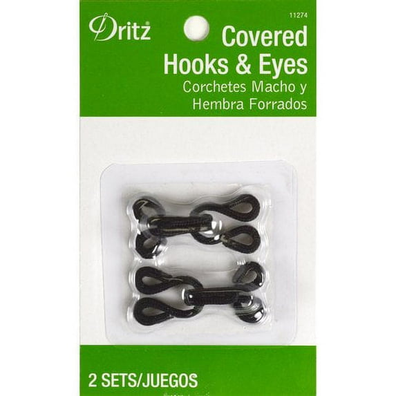 Dritz Covered Hooks & Eyes, 2 Piece